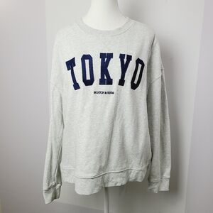 Scotch & Soda embroidered logo sweatshirt, sz L (PTP 23")